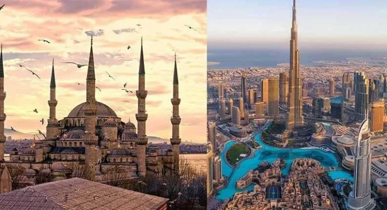 مقایسه هزینه سفر به دبی و ترکیه